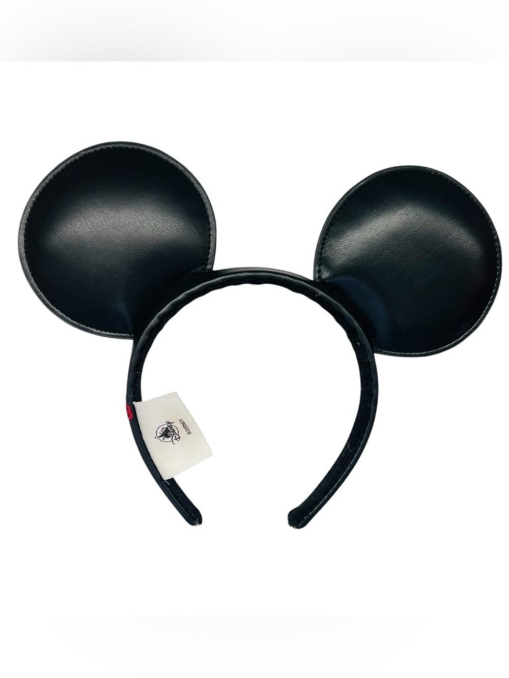 Disney Parks Mickey Mouse  Black Faux Leather Ears Headband